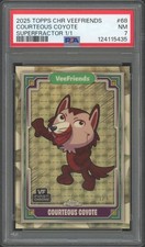 Marketplace image: 2025 Topps Veefriends Chrome Courteous Coyote Superfractor 1/1 PSA 7