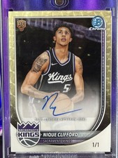 Marketplace image: 2025-26 Bowman Basketball Nique Clifford Superfractor Autograph 1/1