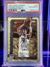 Marketplace image: Topps Chrome 2025 Maxime Raynaud RC Auto Superfractor 1/1 #293 Kings PSA