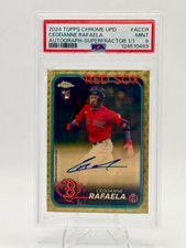 Marketplace image: 2024 Topps Chrome Update Ceddanne Rafaela SuperFractor Auto 1/1 PSA 9