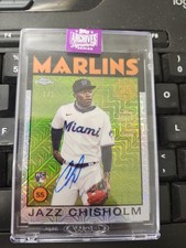 Marketplace image: 2021 Topps Chrome Jazz Chisholm 1/1 Rookie Auto Archives Signature Series Yankee