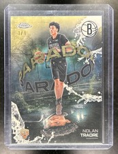 Current marketplace image for 2025 Topps Chrome #1 Update Nolan Traore Paradox Superfractor 1/1