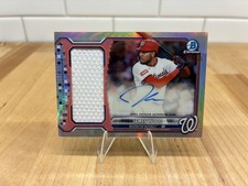 Marketplace image: JAMES WOOD 2026 BOWMAN CHROME JUMBO PATCH AUTO /150 ERROR (Superfractor)