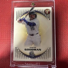 Marketplace image: 2026 Topps Pristine GOLD SUPERFRACTOR 1/1  Colorado Rockies Hunter Goodman #123