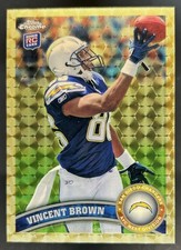 Marketplace image: 2011 Topps Chrome Vincent Brown Superfractors Rookie RC #1/1 Chargers