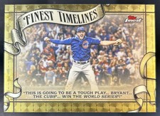 Current marketplace image for 2026 Topps Finest #1 Kris Bryant Timelines Refractor Superfractor 1/1
