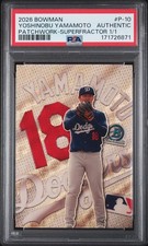 Marketplace image: 2026 Bowman Yoshinobu Yamamoto Patchwork Superfractor 1/1 PSA Authentic