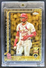 Marketplace image: 2025 Topps Gilded Collection Masyn Winn Chrome Gold SuperFractor #1/1 Cardinals
