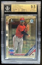 Marketplace image: 2019 Bowman Chrome Luis Garcia 1st Prospect SuperFractor #1/1 Phillies BGS 9.5