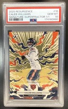 Marketplace image: 2025 Topps Resurgence Football Caleb Williams #16 SuperFractor Auto 1/1 PSA 10