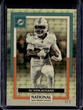 Current marketplace image for 2026 Topps Chrome #1 De'Von Achane NFL Refractor Superfractor 1/1