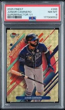 Current marketplace image for 2025 Topps Finest #266 Junior Caminero Superfractor 1/1