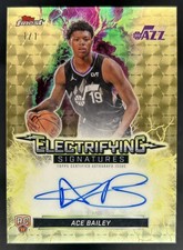 Marketplace image: 2025-26 Finest Ace Bailey Electrifying Signatures SuperFractor RC Auto #1/1