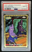 Current marketplace image for 2025 Topps Chrome #1 SpongeBob Squarepants Don Grouper Superfractor 1/1