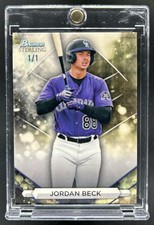 Marketplace image: 2023 Bowman Sterling Jordan Beck SuperFractor #1/1 Rockies