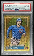 Marketplace image: 2021 Topps Gypsy Queen Kris Bryant Chrome Box Top Superfractor #1/1 Cubs PSA 10