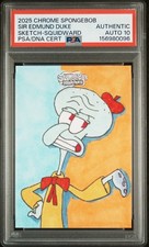 Marketplace image: SpongeBob Topps Chrome 1/1 Sketch Squidward Tentacles PSA