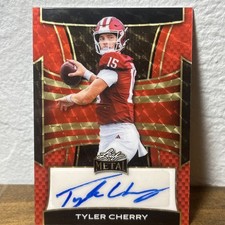 Marketplace image: 2025 Leaf Metal  Tyler Cherry Red Flood Superfractor Auto 1/1 Indiana