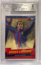 Marketplace image: Ronaldinho 1/1 Boat Legends Superfractor Topps Chrome Barcelona 2022/23 Beckett