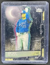 Current marketplace image for 2026 Topps Chrome #1 Black Juan Soto Nocturnal Superfractor 1/1