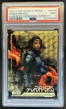 Current marketplace image for 2024 Topps Chrome #1 Koska Reeves Aurebesh SP Superfractor 1/1