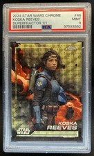 Current marketplace image for 2024 Topps Chrome #1 Star Wars Koska Reeves Superfractor 1/1