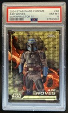 Current marketplace image for 2024 Topps Chrome #1 Star Wars Axe Woves Superfractor 1/1