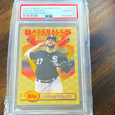 Current marketplace image for 2020 Topps Finest Flashbacks #111 Lucas Giolito Superfractor 1/1