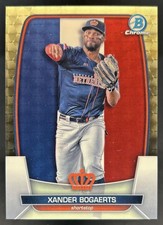 Current marketplace image for 2023 Bowman Chrome #1 Bogaerts WBC Flag Variations Superfractor 1/1