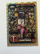 Marketplace image: 2024 Topps Chrome Update Sapphire Carlos Santana Superfractor #1/1 Twins