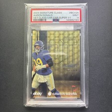 Marketplace image: Aaron Donald PSA 9 2024 Topps Signature Class 1/1 Variations Superfractor Rams
