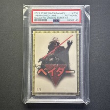 Marketplace image: 2023 Topps Chrome Star Wars Galaxy Art Galactic Visions SuperFractor #1/1 PSA