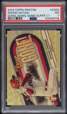 Marketplace image: 2023 Topps Pristine Shohei Ohtani Going Going Gone Superfractor 1/1 PSA 7