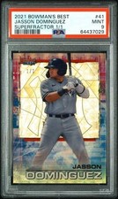 Marketplace image: 2021 Bowman's Best Jasson Dominguez Superfractor 1/1 #41 PSA 9