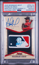 Marketplace image: 2025 Bowman's Best Franklin Arias Superfractor Logoman Auto 1/1  SIGNED TWICE