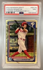 Marketplace image: 2024 Bowman Draft Chrome Carson DeMartini 1st Prosp SuperFractor 1/1 PSA 9 FD298