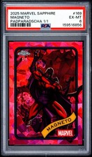 Current marketplace image for 2025 Topps Chrome #169 MAGNETO PADPARADSCHA Superfractor 1/1
