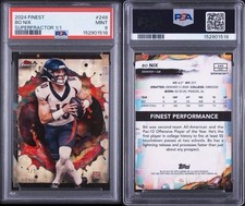 Marketplace image: 2024 Topps Finest Bo Nix Superfractor 1/1