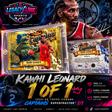 Marketplace image: Kawhi Leonard Captains SuperFractor 1/1 from 2025–26 Topps Chrome!