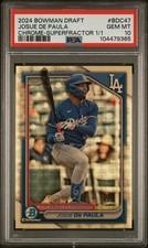 Marketplace image: 2024 Bowman Draft - Chrome Josue De Paula #BDC-132 SuperFractor /1 (RC)