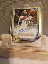 Marketplace image: 2025-26 Bowman Chrome Myles Turner SuperFractor Auto 1/1 Indiana Pacers SSP