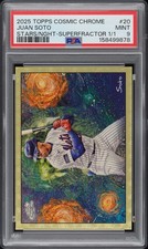 Marketplace image: 2025 Topps Cosmic Chrome Juan Soto Stars In The Nigh Superfractor 1/1 PSA 9