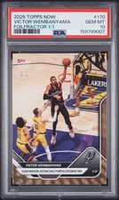 Marketplace image: 2025-26 Topps Now NBA #170 Victor Wembanyama FoilFractor Superfractor 1/1 PSA 10