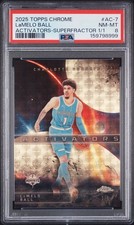 Marketplace image: 2025 TOPPS CHROME ACTIVATORS #AC-7 LaMELO BALL ACTIVATORS-SUPERFRACTOR 1/1 PSA 8