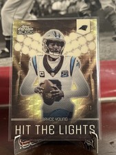 Marketplace image: 2025 Topps Chrome Black 1/1 Bryce Young Hit The Lights SSP SUPERFRACTOR Panthers