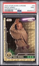 Marketplace image: 2023 Topps Chrome Star wars Mace Windu Superfractor 1/1 PSA 9