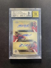 Marketplace image: 2022-23 Topps Chrome UEFA Triple Xabi Alonso 1/1 Superfractor BGS 9 Auto 10 LU12