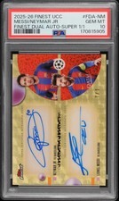 Marketplace image: 2025-26 FINEST UCC MESSI NEYMAR DUAL  AUTO SUPERFRACTOR 1/1 PSA 10 MM36