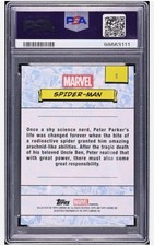 Marketplace image: Topps 2024 Chrome Marvel Spider-Man #1 Superfractor 1/1 PSA 10