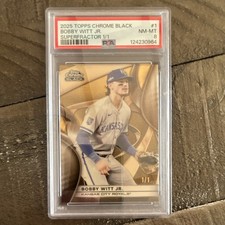 Marketplace image: Topps 2025 Chrome Black Bobby Witt Jr. #1 Superfractor 1/1 PSA 8 Royals